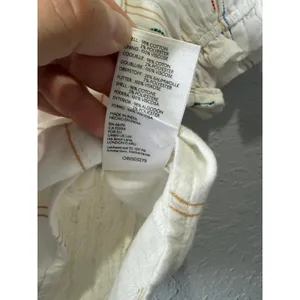 Free People Seratonin Corset Top Shirt Blouse Linen Ivory Combo Boho thumbnail 7
