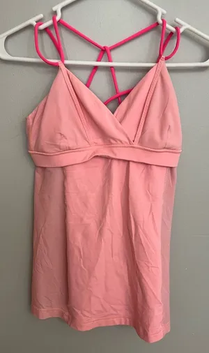 Lululemon Pink‎ Yoga Tank Top Size 6 thumbnail 1