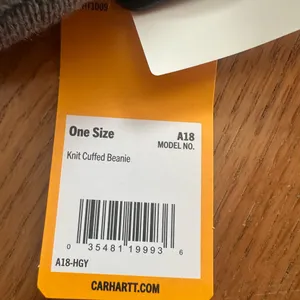 Carhartt NWT Knit Cuffed Beanie - Heather Gray A18 thumbnail 5