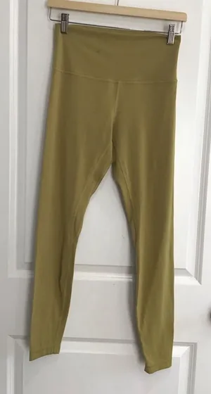 Lululemon‎ Leggings Yellow High Rise Yoga Align size 8 thumbnail 1