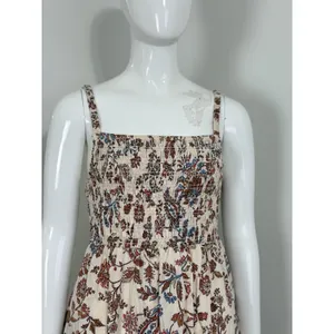 Old Navy Women’s Paisley Floral Cotton Poplin Smocked Cut-out Midi Dress Boho S thumbnail 3