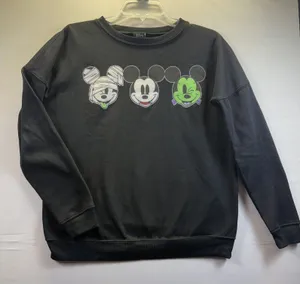 Disney Womens Black Jerry Leigh Mickey Mouse‎ Halloween Sweatshirt Small thumbnail 1