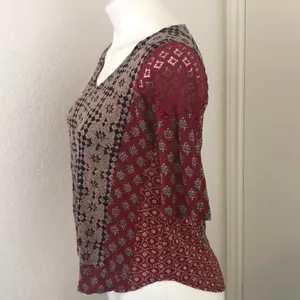 Lucky Brand red black top thumbnail 5