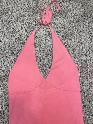 New pacsun Pink halter crop top #croptop size large Coral thumbnail 2