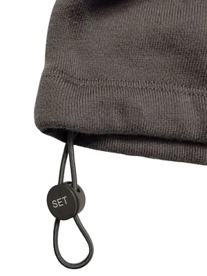 SET Active Heavyweight Sweats Half Zip Sweatshirt Dark Gray XS Oversized NWOT thumbnail 5