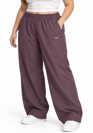Womens Windbreaker Track Pants Mauve XXL Lightweight Full Length Athletic thumbnail 1