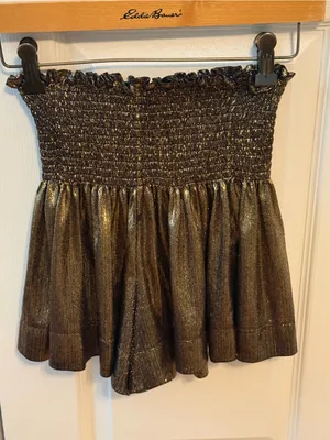 Queen Of Sparkles Gold Wavy Swing Shorts thumbnail 2