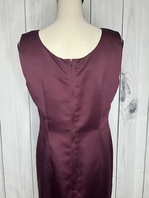 Karen Miller Purple Dress Suit Set Sz 8 Sheer Embroidered Jacket Sheath Dress thumbnail 15