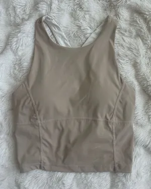 Taupe Athletic Top with padding Tan Size 4 thumbnail 1