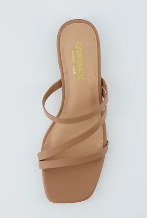 Newport Block Heel Tan Sandals thumbnail 1