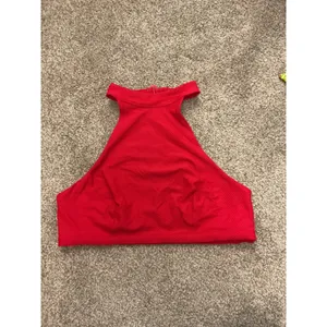 & Other Stories Red High Neck Halter Bikini Top Scandinavian Minimalist, sz 8 thumbnail 4
