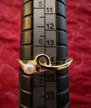 Fashion Gold Pearl Ring Size 6.5 ( 5/20$ ) thumbnail 2