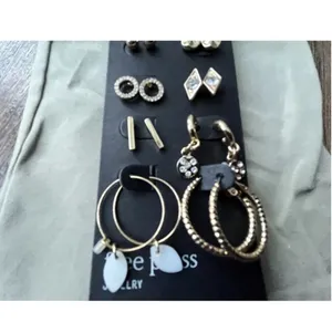 NWT Free Press Set of Earrings, 12 Sets, Golden Variety, Nickel Free thumbnail 3