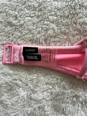 Triangl Pink Velvet Bikini Size XL top S bottom thumbnail 7
