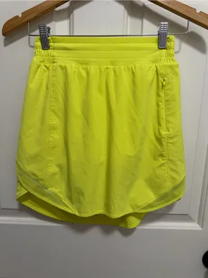 Lululemon Hotty Hot High-Rise Skirt *Long Highlight Yellow Size 4 thumbnail 3