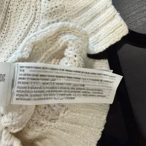 ABERCROMBIE & FITCH Open Knit Sweater Tank Top Vest White Cream Size Small thumbnail 8