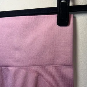 Set Active Sculptflex Ribbed Seamless Leggings Lilac Purple Athletic Gym Sz XS/S thumbnail 3