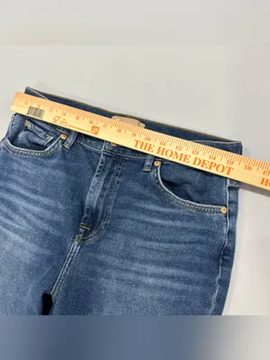 7 For All Mankind Straight Leg Jeans raw hem‎ thumbnail 6