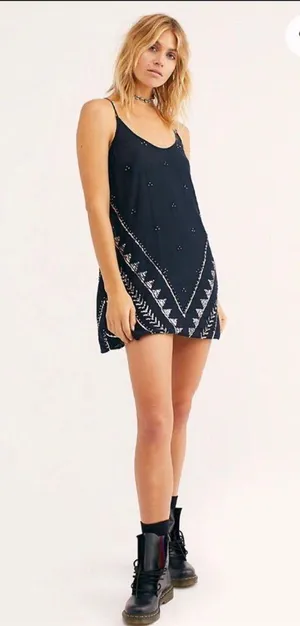 Free People Black Mini Dress thumbnail 3