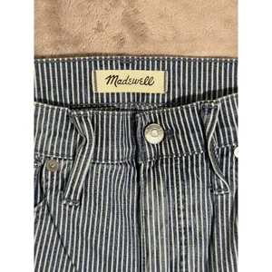Madewell Womens‎ Skinny Jeans Blue White Mid Rise Striped Size 28 NWT thumbnail 3
