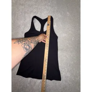 lululemon black tank top size 4 scoop‎ neck racerback thumbnail 6