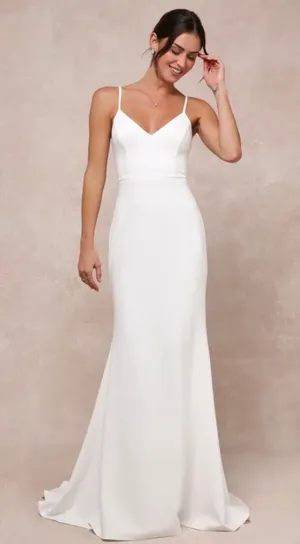 Lulus Wedding White Dress thumbnail 1