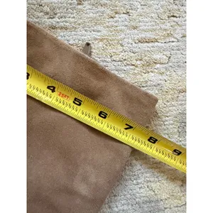 DVF Knee High Boots Womens 9 Tan Leather Suede Wedge Heel thumbnail 11