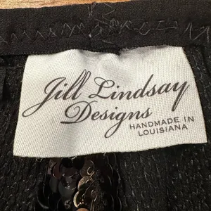 Euc Jill Lindsey Designs Double Color Black/Gold Sequence Culotte thumbnail 6