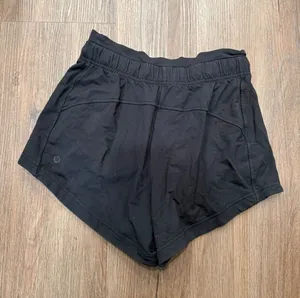 Lululemon Inner Glow Short 3 Black French Terry High Rise Athletic Shorts Size 4 thumbnail 1