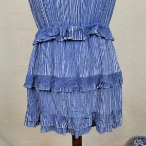 Lulus Womens‎ Downright Darling Dress Medium Blue Halter Open Back Mini Rodeo thumbnail 13