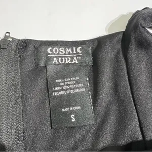 Cosmic Aura Black Lace Corset Midi Dress Size S | Gothic Dark Academia thumbnail 3