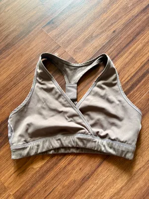 Alphalete Surface Wrap Bra - Pebble Print Mocha thumbnail 4