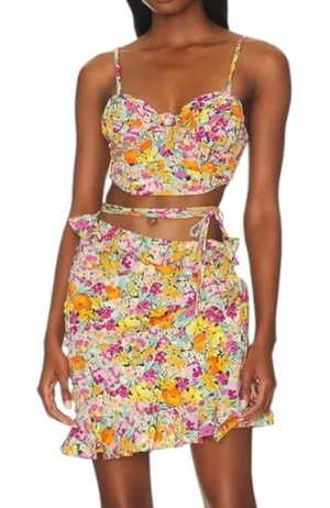 For Love & Lemons Suvi Corset Top Size Medium NWT thumbnail 1