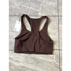 Quince Women Ultra-Soft Performance Racerback Sports Bra Espresso Brown S NWT thumbnail 2