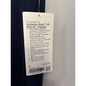 Lululemon Align HR pant 25” size 6 with pockets True Navy New with Tags thumbnail 4