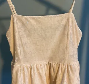 American Eagle NWT XS Cream Velvety Soft Baby Doll Spaghetti Strap Top thumbnail 2
