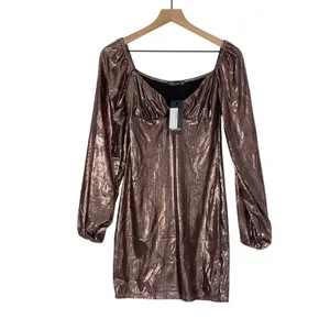 Nasty Gal Rose Gold‎ Metallic Mini Dress Size 8 NWT Night Out Party Cocktail thumbnail 3