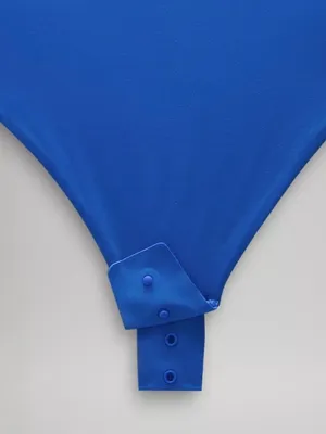 Lululemon NWT Mock Neck Sleeveless Bodysuit Nulu Ultra Soft Blue Size L thumbnail 11