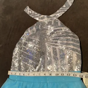 Women’s Halter Neck Silver Sequined Short Prom Party Dress NWT 6 thumbnail 7