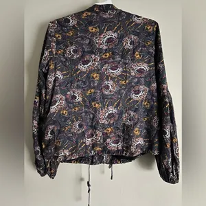 Free People Women’s Floral Bomber Jacket Size Small thumbnail 2
