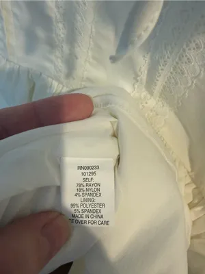 Beverly and Beck White Cotton Mini Sundress with Lace Straps thumbnail 9