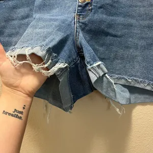 Ava & Viv Button Fly Denim Jean Shorts High Rise Cut Offs Plus Size 20W thumbnail 4