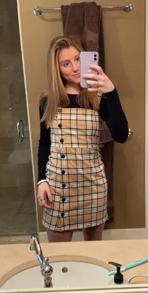 H&M Divided Plaid Pinafore Dress thumbnail 3
