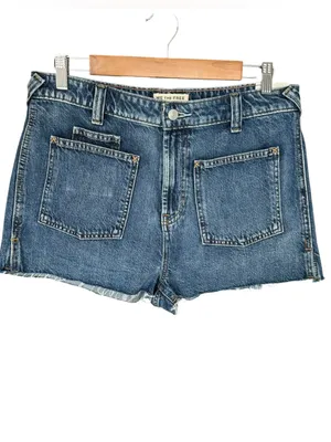 Free People - NWT Bettie Sailor Denim Shorts Sz 30 thumbnail 3