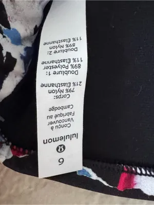 NWT Lululemon Lighten Up Bra size 6 in culture clash multi thumbnail 2