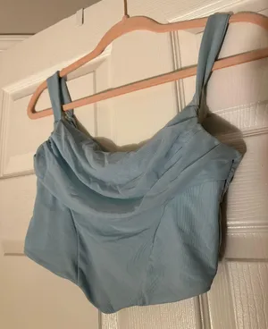 Oh Polly Aqua Crop Top thumbnail 4