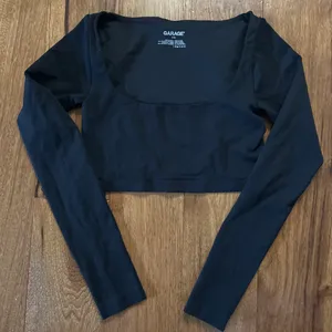 Black Garage Long Sleeve Crop Top thumbnail 1