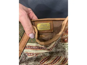 LRL RALPH LAUREN LEATHER MULTI PATCHWORK CROSSBODY BAG thumbnail 4