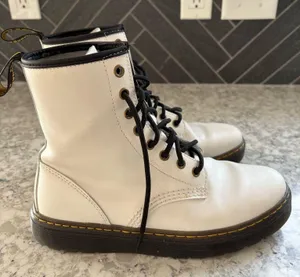 Dr. Martens White Boots thumbnail 1