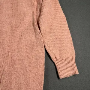 Old Navy Sweater Womens Small Pink Tunic Length‎ V Neck Long Sleeve 100% Cotton thumbnail 13